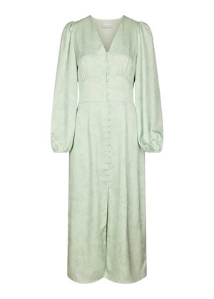 Alto pattern sateen kjole Light Green Neo Noir 